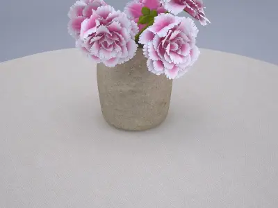 Wedding Table with Flowers 3D model