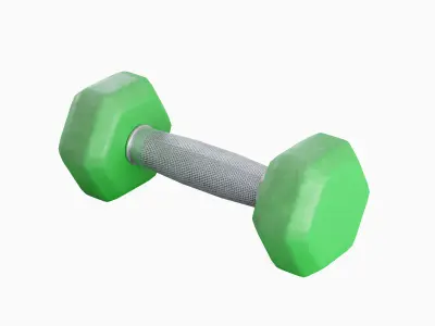 Rubber Dumbbell 05 Low-poly 3D model