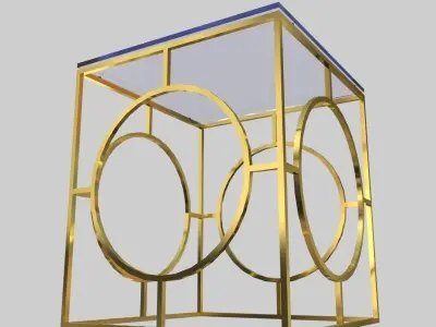 Glass Table 10 Low-poly 3D model