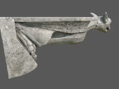 Gargoyle08 Low-poly 3D model