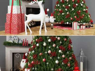 Christmas Decorative set sk 3 3D model 3D model