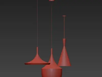 TERMURAH three pendant lights 3D model