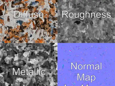 Giant Mechanical Scorpion with Saw Claws and Jet Engine Low-poly 3D model