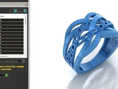 Fancy Womens Rings Plain Rings Ready STL 3DM Models Rings 3D print model 28