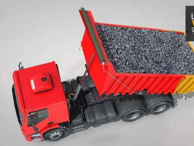 Construction Dump Truck 3D model