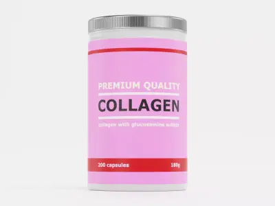 Collagen - Product Concept Packaging Low-poly 3D model
