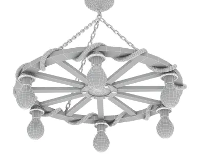 medieval office lighting 3D model Low-poly 3D model