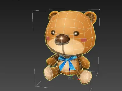 Teddy bear  Low-poly 3D model