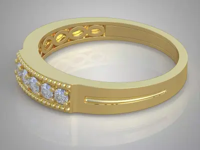 Diamond ring 0379 3D printable model Free 3D print model