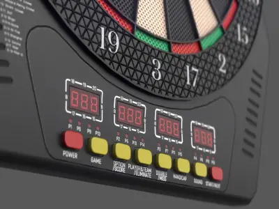 Dart Board Low-poly 3D model