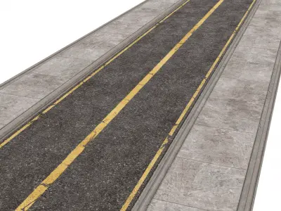 Road asphalt 3D model