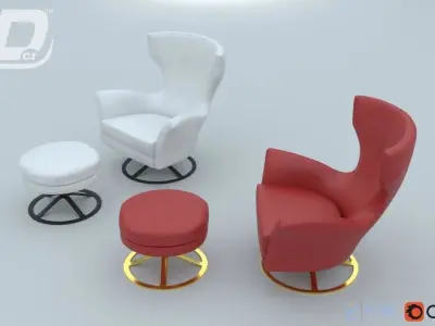 Ibera lazy chair 3D model
