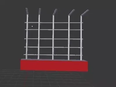 Racetrack fence Low-poly 3D model