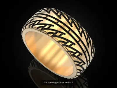 Collection of car tread rings 3D Model Pack