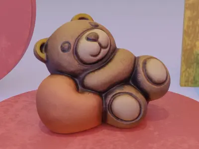 Ceramic Teddy bear 3D model
