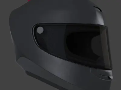 Full Face Biker Helmet 3D model