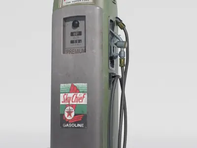 Gas Station Low-poly 3D model by michaelvivin2014