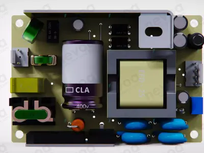  65W Single Output Switching Power Supply - EPS - 65S  3D model