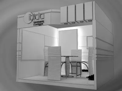 Booth Exhibition Stand a377b 3D model