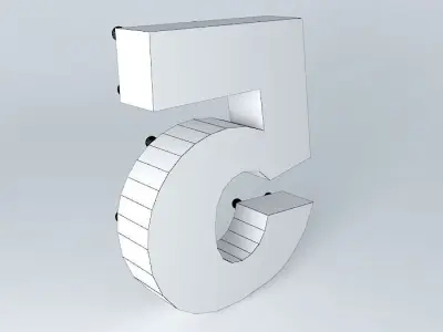 5 shape light bulb Free 3D model