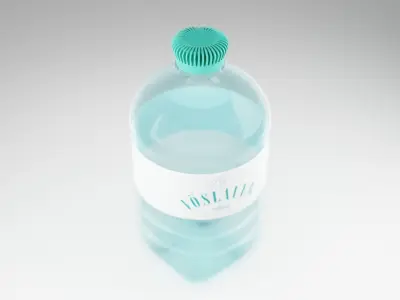 Mineral Water Voeslauer Low-poly 3D model