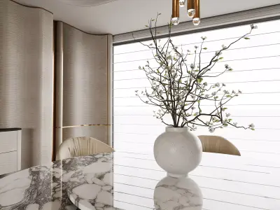 Luxury Modern Dining Area 3D model