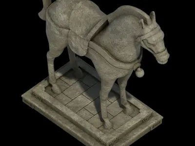 Architectural Decoration - Stone Horse 29 3D model
