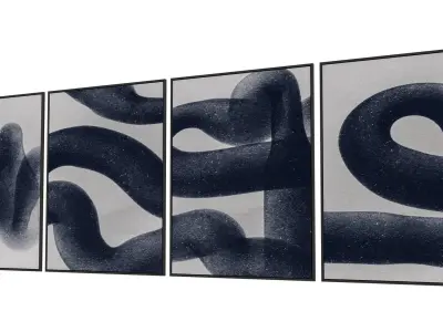 8 Abstract Frames Set 005 3D model