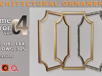 Frame Mirror Ornamental Gergian NeoClassic Vol 04 3D model
