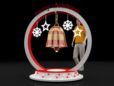 Christmas Gift Event Stand a344 3D model