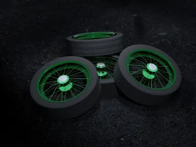 Tire On Road Free 3D model