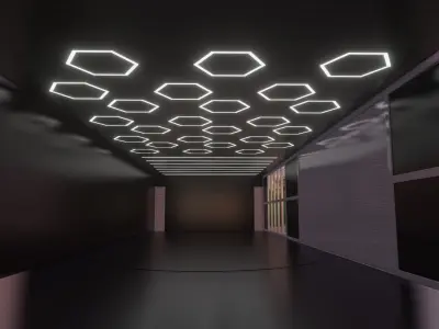 Car studio interio 3D model