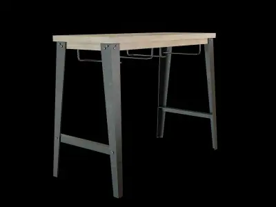 Table wooden 14 Low-poly 3D model