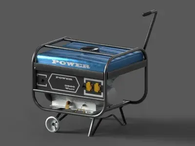 power engine Low-poly 3D model