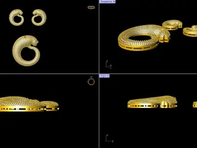  Modern Side Piece Necklace 3D CAD File 3D print model