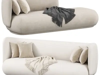  Rico Divan L Brushed 3D model