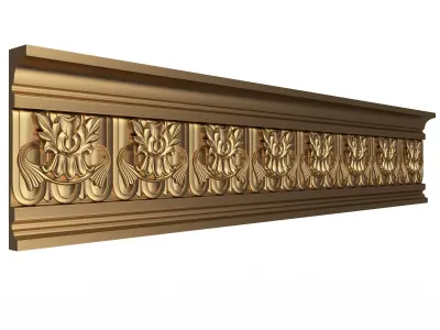 Cornice Decoration Molding 016 Low-poly 3D model