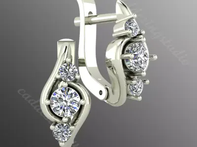 Earrings n9 3D print model 3D print model