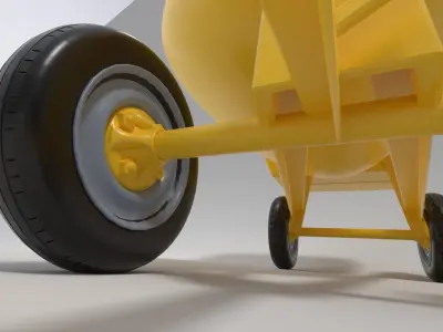 construction concrete or cement mixer model 3D model