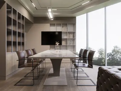 Executive Office Room Design 3D model