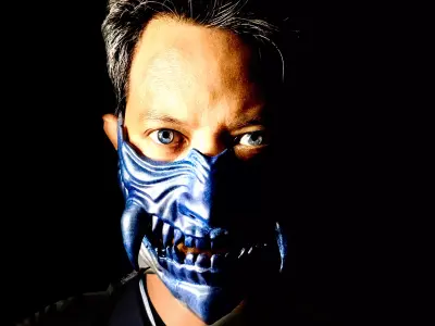 Oni Mask 15 Demon Half Face 3D print model