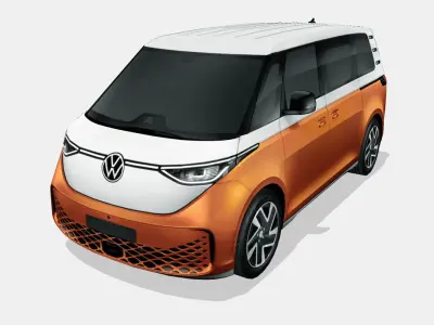 Volkswagen ID Buzz 2023 Low-poly 3D model