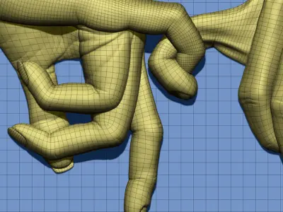 Hand of man and woman 3D print model