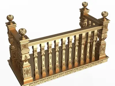 Classic Balcony Collection Low-poly 3D model