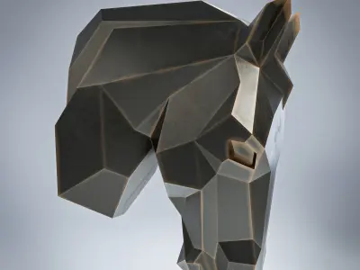 Horse head 3D model purchase