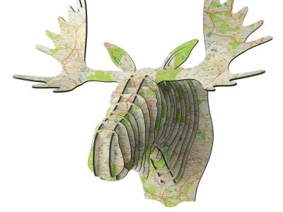 Fred Cardboard Moose Head 3D model