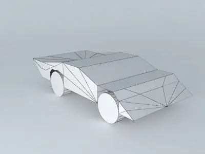 The RACE paper car Free 3D model