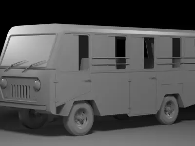 Mahindra FJ 470 Mini Bus Free 3D model