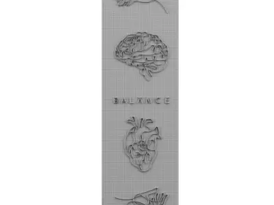 Balance Neon Sign 3D model