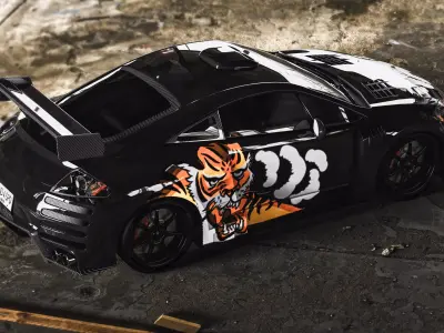 Mitsubishi Eclipse GT widebody Low-poly 3D model